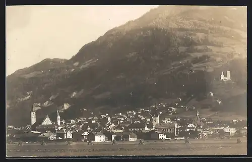 AK Schwaz in Tirol, Ortsansicht von einem Berg aus