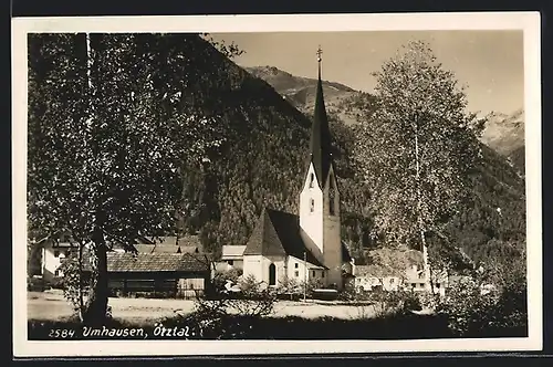 AK Umhausen im Ötztal, Blick zur Kirche