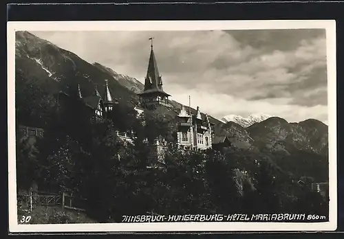 AK Innsbruck, Hungerburg und Hotel Mariabrunn