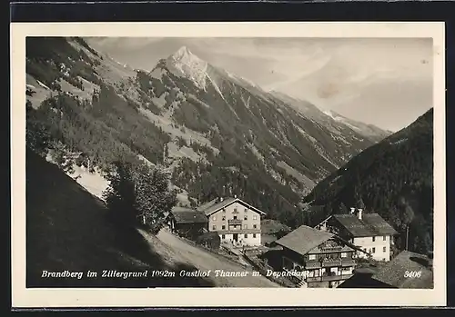 AK Brandberg im Zillergrund, Gasthof Thanner m. Depandance