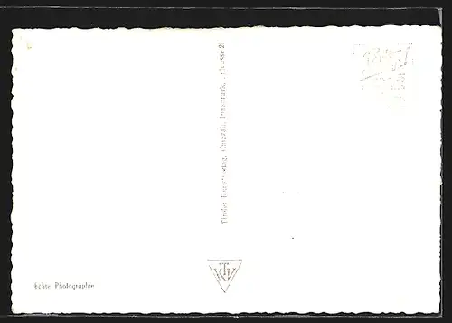 AK Innsbruck, Hochhaus-Cafè mit Denkmal und Serles