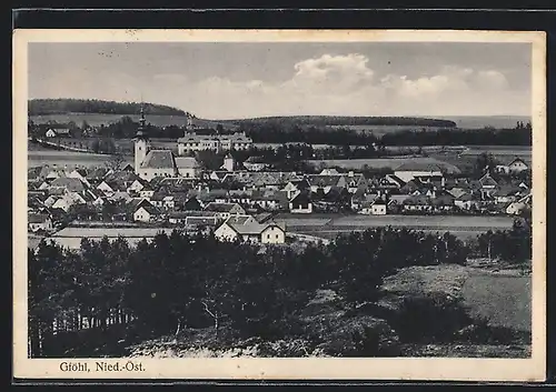 AK Gföhl, Ortsansicht aus der Vogelschau