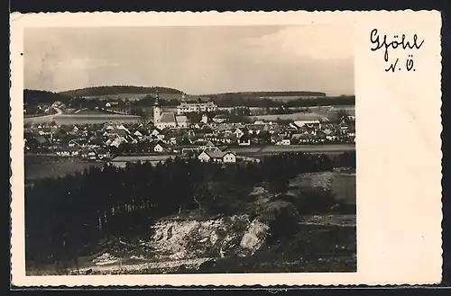 AK Gföhl, Panorama aus der Vogelschau