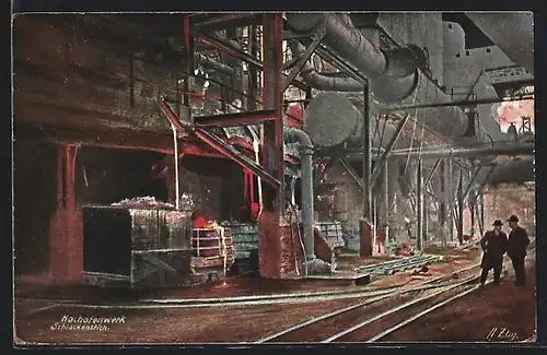 AK Essen, Hochofenwerk, Schlackenstich