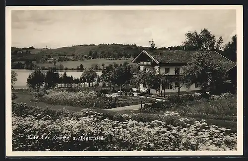 AK Gmund a. Tegernsee, Blick zum Cafe Lex