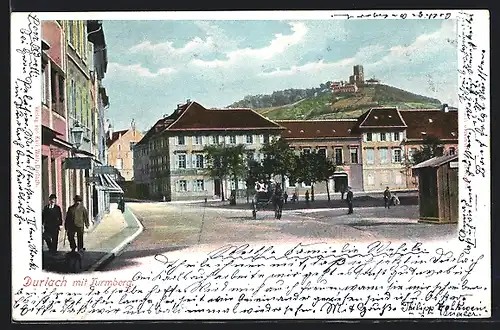 AK Durlach, Blick auf den Turmberg
