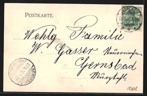 AK Durlach, Blick zum Turmberg