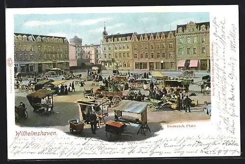 AK Wilhelmshaven, Blick auf den Bismarckplatz