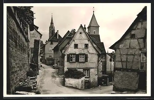 AK Bretten, Alter Winkel mit Kirche