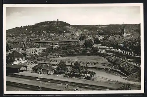 AK Durlach, Blick vom Bahnhof