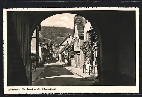 AK Künzelsau, Durchblick in die Schnurgasse