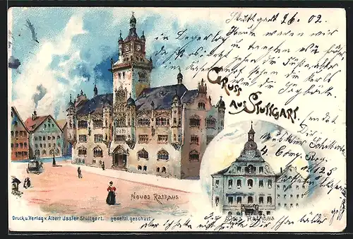 Lithographie Stuttgart, Neues Rathaus