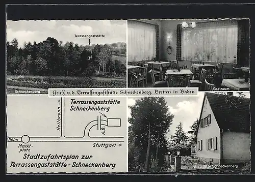 AK Bretten i. Baden, Terrassengaststätte Schneckenberg