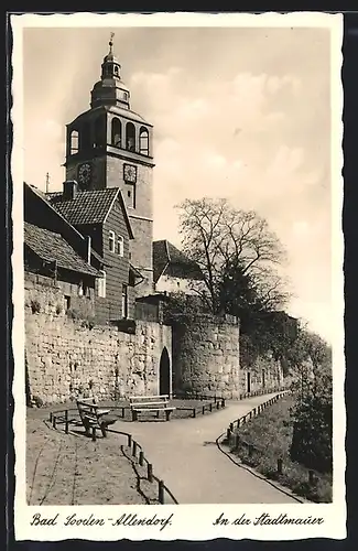 AK Bad Sooden-Allendorf, Weg an der Stadtmauer