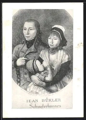 AK Mainz, Historische Gaststätte Zuckmayers Schinderhannes, Holzstrasse 15, Schinderhannes mit Frau und Kind