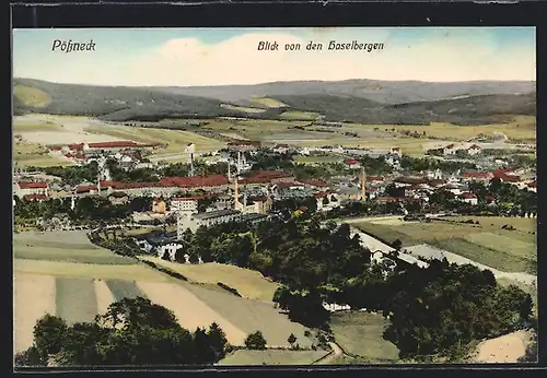 AK Pössneck, Blick von den Haselbergen