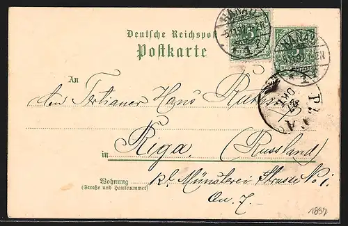 Lithographie Durlach, Panorama, Thurmberg