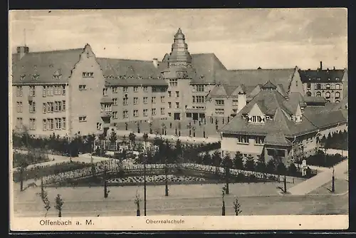 AK Offenbach a. M., Blick auf die Oberrealschule