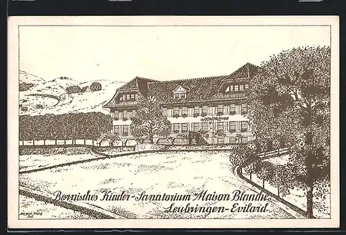 AK Leubringen-Eviland, Bernisches Kinder- Sanatorium Maison Blanche