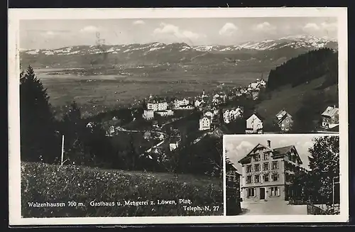 AK Walzenhausen, Gasthaus u. Metzgerei z. Löwen, Totalansicht