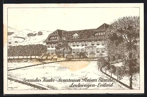 AK Leubringen-Eviland, Bernisches Kinder- Sanatorium Maison Blanche