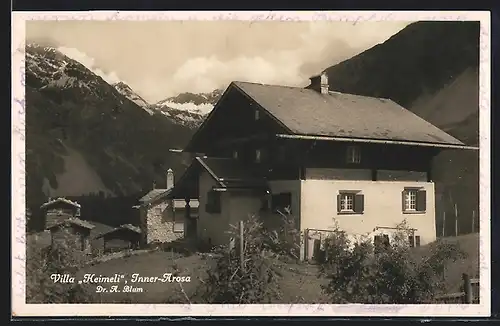 AK Inner-Arosa, Villa Heimeli, Bes. Dr. A. Blum