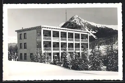 AK Davos-Dorf, Hotel-Pension Sanssouci im Winter, Inh. H.&F. Hellmann-Thomann
