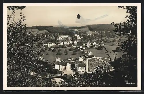 AK Gattikon, Totale vom Berg aus gesehen