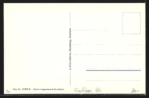 AK Gattikon, Totale vom Berg aus gesehen
