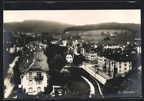 AK St. Georgen, Totale aus der Vogelschau
