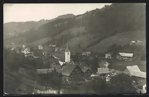 AK Brunnadern, Panorama mit Kirche