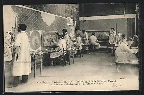 AK Paris, Tapis et Tapisseries R. et L. Hamot, Teppich