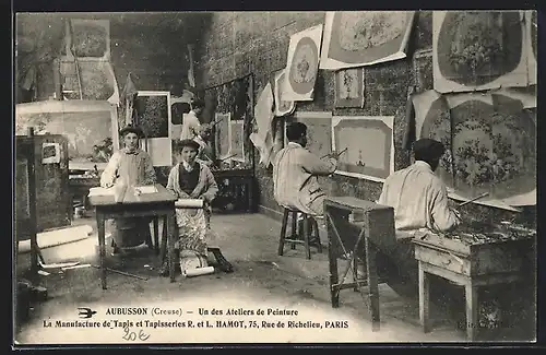 AK Aubusson, Manufacture des Tapis, Un de Ateliers de Peinture, Teppichmanufaktur