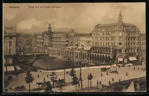 AK Hamburg, Blick auf die Alter-Arkaden