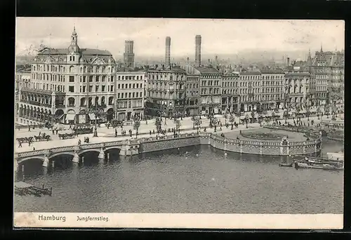 AK Hamburg-Neustadt, Blick auf den Jungfernstieg