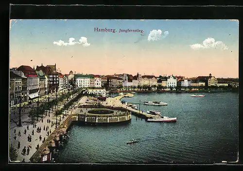AK Hamburg-Neustadt, Blick auf den Jungfernstieg