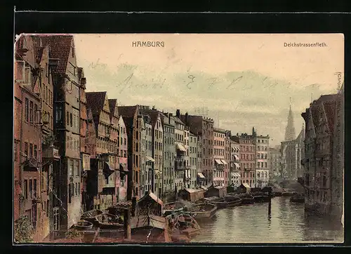 AK Alt-Hamburg, Deichstrassenfleth im Sonnenschein