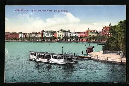 AK Hamburg-Neustadt, Blick auf den neuen Jungfernstieg