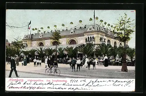 AK Hamburg-Neustadt, Alsterpavillon Am Jungfernstieg
