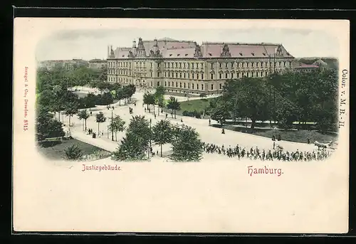 AK Hamburg-Neustadt, Blick auf das Justizgebäude