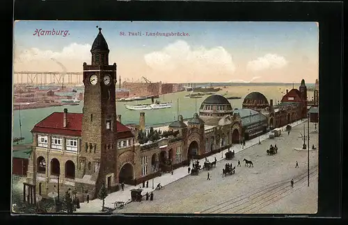 AK Hamburg, St. Pauli-Landungsbrücke