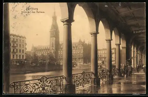 AK Hamburg, Blick auf das Rathaus