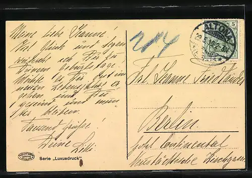 AK Hamburg, Blick auf das Rathaus