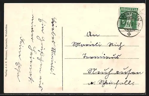 AK Weinfelden, Ortsansicht aus der Vogelschau