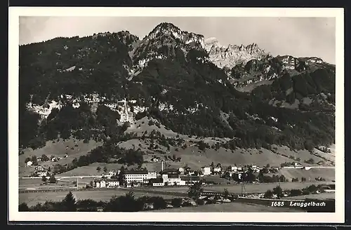 AK Leuggelbach, Teilansicht vor Bergpanorama