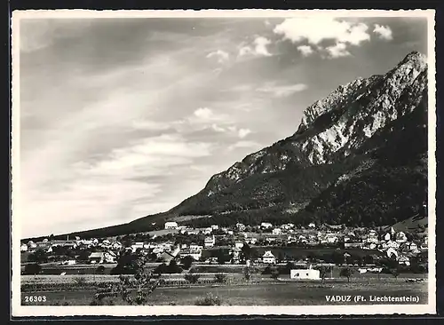 AK Vaduz, Panoramablick auf die Ortschaft