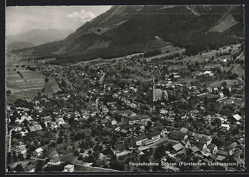 AK Schaan, Fliegeraufnahme des Ortes