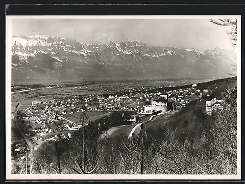AK Vaduz, Vaduz und Schaan vor Bergpanorama
