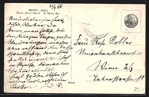 AK Vaduz, Teilansicht von einem Feld aus