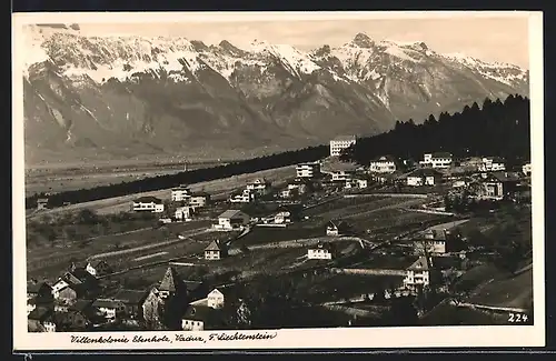 AK Vaduz, Blick auf die Villenkolonie Ebenholz